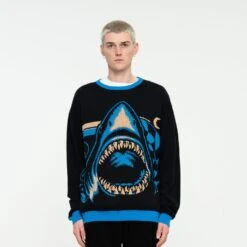 Shark Trip Knit Crew -Santa Cruz Shop b2c scacrw 0225 3 1