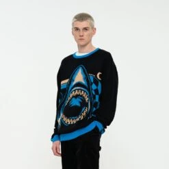 Shark Trip Knit Crew