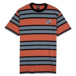 Mono Lined Oval Dot Stripe T-Shirt